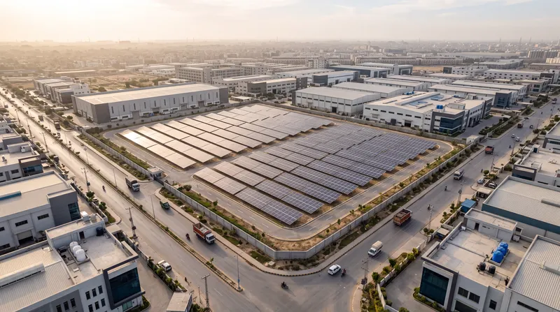 Industrial solar installation